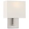 Access Lighting Mid Town, 1 Light LED Wall Sconce, Brushed Steel Finish, Fabric 64061LEDDLP-BS/WH - alternate 1